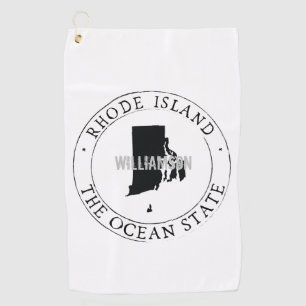 Serviette De Golf Rhode Island Golf Towel State Personnalisé