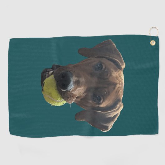 Serviette De Golf Rhodesian Ridgeback en jeu (Horizontal)