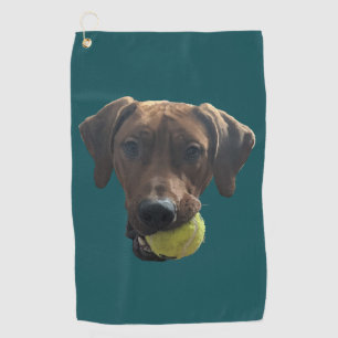 Serviette De Golf Rhodesian Ridgeback en jeu