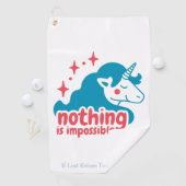 Serviette De Golf Rien N'Est Impossible Unicorne (En situation)