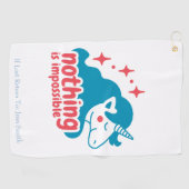 Serviette De Golf Rien N'Est Impossible Unicorne (Horizontal)