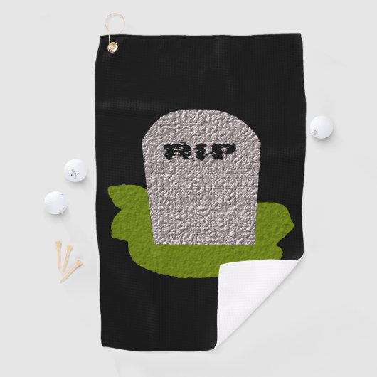 Serviette De Golf RIP Tombstone Golf Towel (En situation)