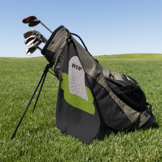 Serviette De Golf RIP Tombstone Golf Towel (Vert)