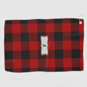 Serviette De Golf Rob Roy Tartan Rouge et noir (Horizontal)