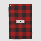 Serviette De Golf Rob Roy Tartan Rouge et noir (Devant)