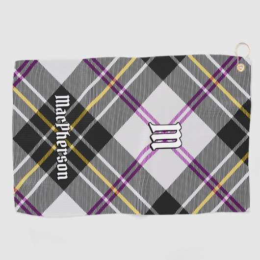 Serviette De Golf Robe Clan MacPherson Tartan Golf Towel (Horizontal)