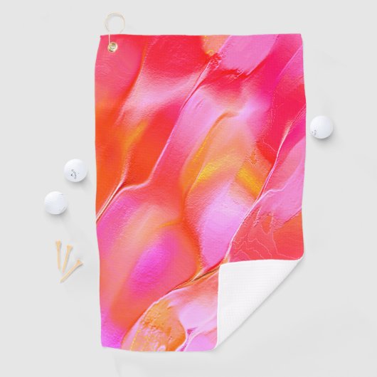 Serviette De Golf Rocher rose et orange pâle (En situation)
