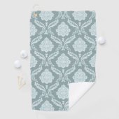 Serviette De Golf Rococo Damask Pattern Duck Egg Blue+Teal (En situation)