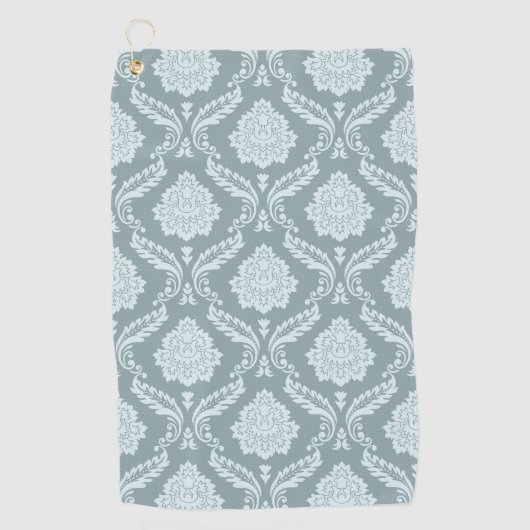 Serviette De Golf Rococo Damask Pattern Duck Egg Blue+Teal (Devant)