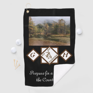Serviette De Golf Rodeo Bull Rider et Longhorn Monogram Photo