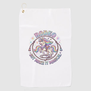 Serviette De Golf Rodéo de licorne mais rendez-le magique drôle cade