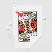 Serviette De Golf Roi des coeurs (En situation)