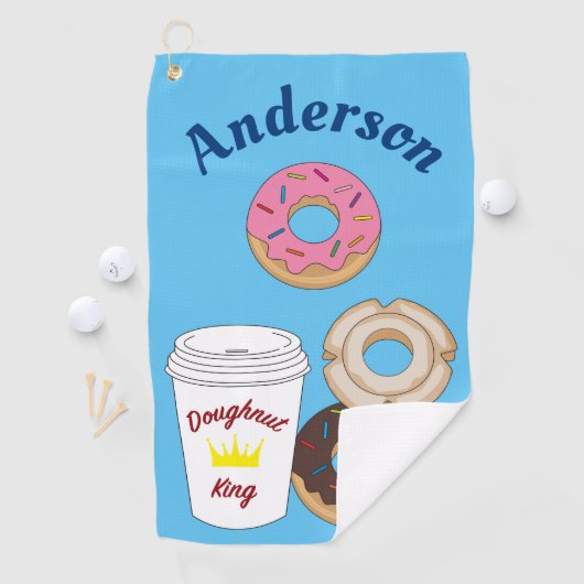 Serviette De Golf Roi des Doughnut (En situation)