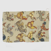 Serviette De Golf Rooster Poulet de la ferme Pays Animal (Horizontal)