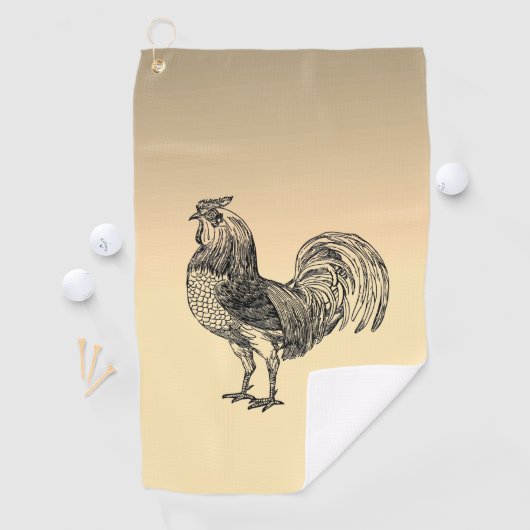Serviette De Golf Rooster rustique (En situation)