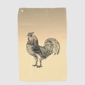 Serviette De Golf Rooster rustique (Devant)