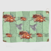 Serviette de golf Rope Horse Green (Horizontal)