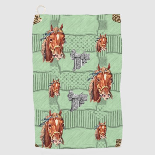 Serviette de golf Rope Horse Green (Devant)