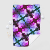 Serviette De Golf Rose blanche avec Raindrops Art Floral Abstrait (En situation)