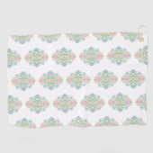 Serviette De Golf Rose Bleu Abstrait (Horizontal)