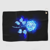 Serviette De Golf Rose bleu brûlant (Horizontal)