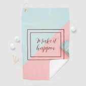 Serviette De Golf Rose Bleu Le Rendre Possible (En situation)