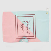 Serviette De Golf Rose Bleu Le Rendre Possible (Horizontal)