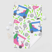 Serviette de golf Rose Blue Green (En situation)
