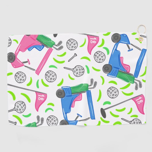 Serviette de golf Rose Blue Green (Horizontal)