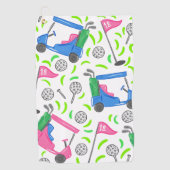 Serviette de golf Rose Blue Green (Devant)
