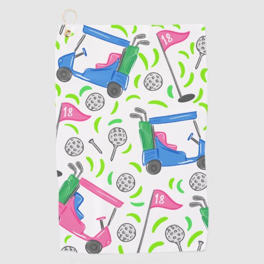 Serviette de golf Rose Blue Green (Devant)