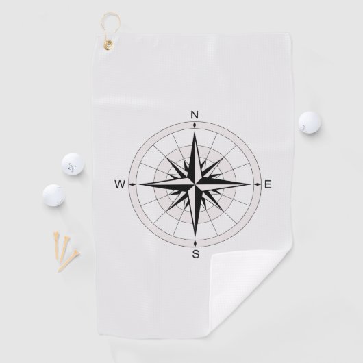 Serviette De Golf Rose Compass vintage   (En situation)