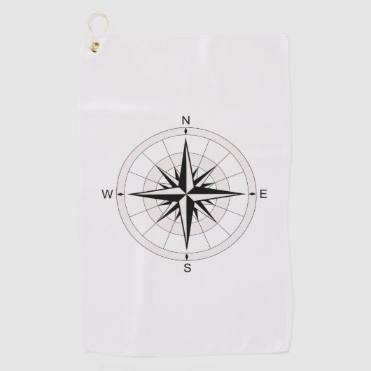 Serviette De Golf Rose Compass vintage   (Devant)