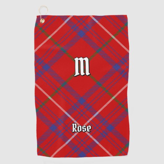 Serviette De Golf Rose de clan Tartan (Devant)