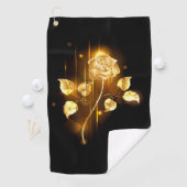 Serviette De Golf Rose d'or ( rose dorée ) (En situation)