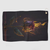 Serviette De Golf rose en feu (Horizontal)
