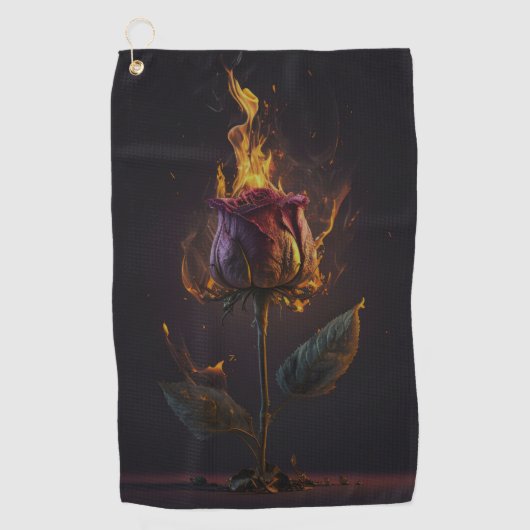 Serviette De Golf rose en feu (Devant)