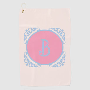 Serviette De Golf Rose et bleu personnalisés