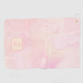 Serviette De Golf Rose et Champagne (Horizontal)