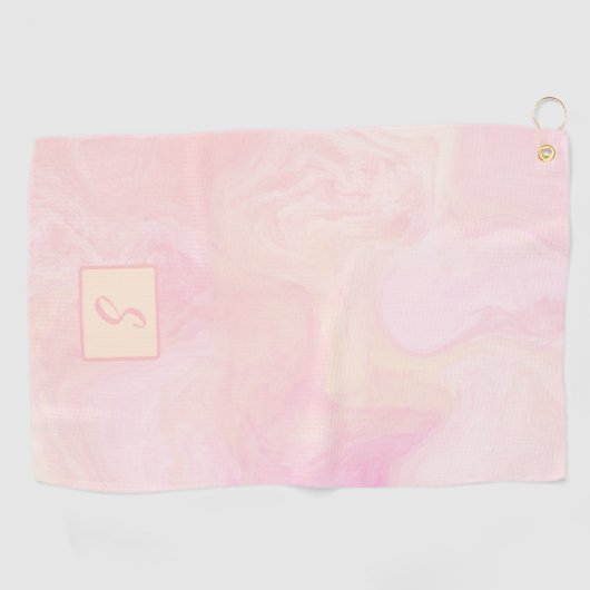 Serviette De Golf Rose et Champagne (Horizontal)