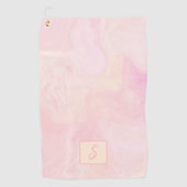 Serviette De Golf Rose et Champagne (Devant)