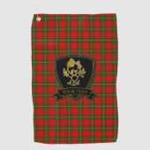 Serviette de golf rose et Thistle Tartan (Devant)