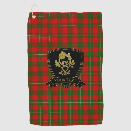 Serviette de golf rose et Thistle Tartan (Devant)
