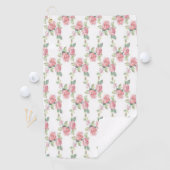 Serviette De Golf Rose Florale Rose Chic Usé (En situation)