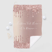 Serviette de golf rose Gold Parties scintillant av (En situation)