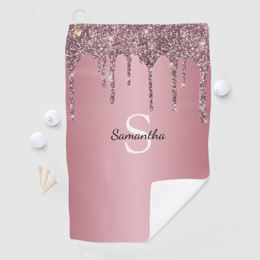 Serviette De Golf Rose Gold Rose Parties scintillant Drives Sparkle (En situation)