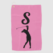 SERVIETTE DE GOLF ROSE MONOGRAM TOWEL DE GOLF POUR ELLE (Devant)