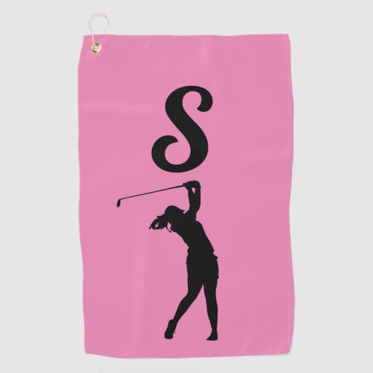 SERVIETTE DE GOLF ROSE MONOGRAM TOWEL DE GOLF POUR ELLE (Devant)