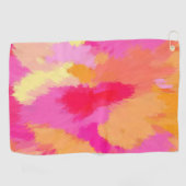 Serviette De Golf rose, orange et jaune (Horizontal)