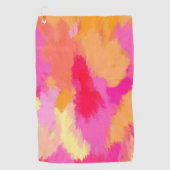 Serviette De Golf rose, orange et jaune (Devant)